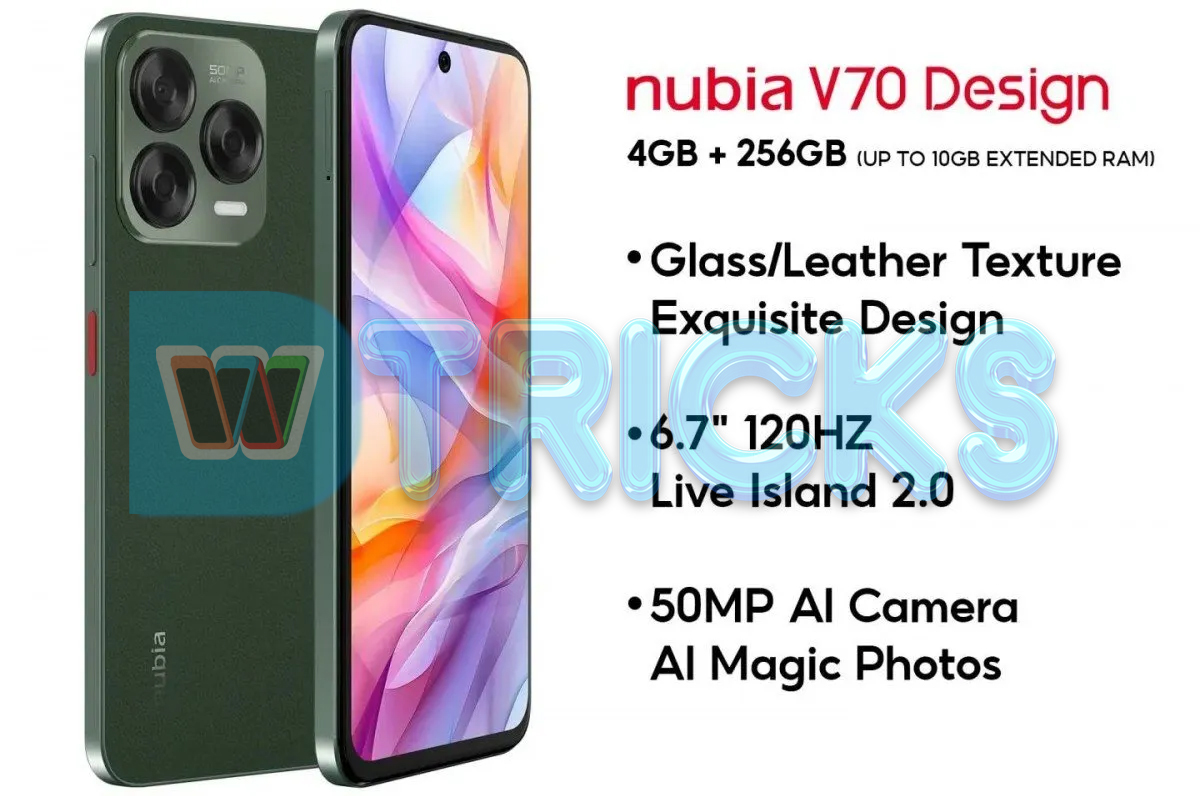 Nubia Luncurkan Dua Smartphone Terbaru: Nubia V70 Design dan Nubia V70 Max