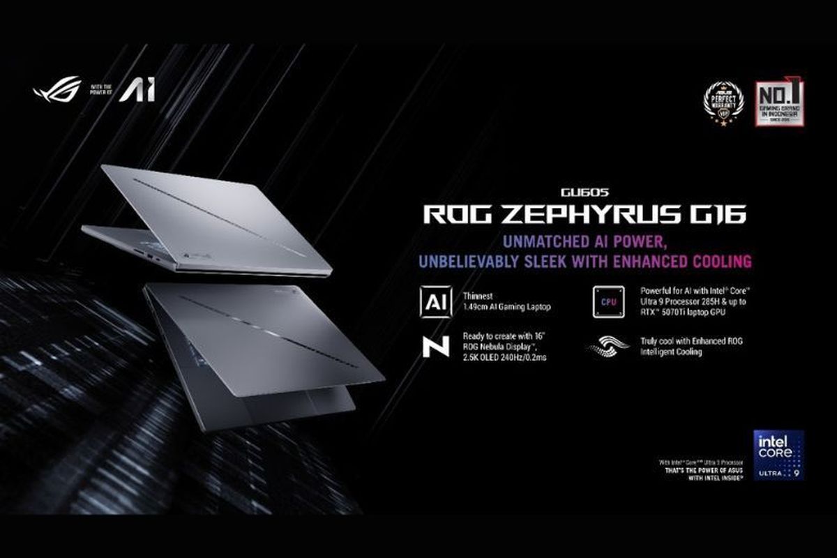 ASUS ROG Zephyrus G16 GU605: Laptop Gaming Slim dengan Layar OLED Berkualitas Tinggi